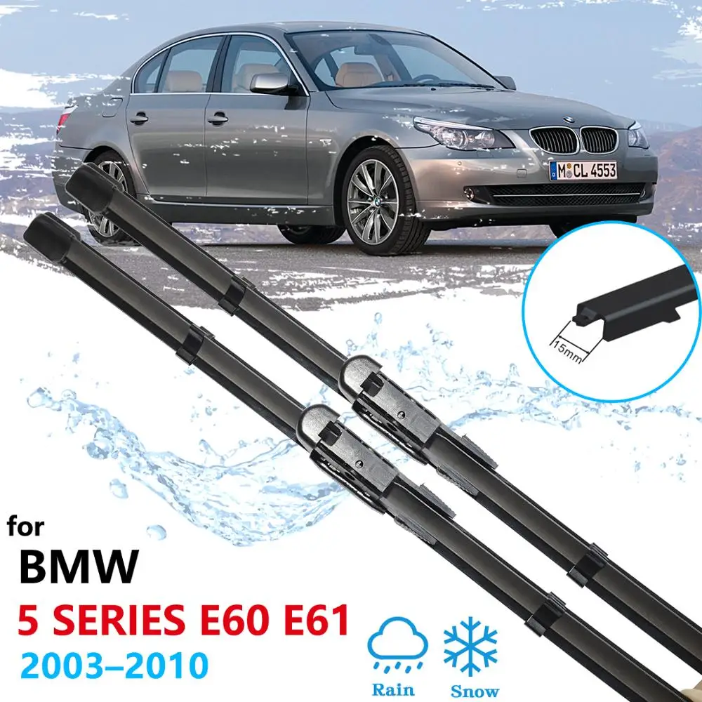 Car Wiper Blades for BMW 5 Series E60 E61 2003~2010 Windshield Wipers 520i 523i 525i 528i 530i 535i 540i 545i 550i M5 520d 525d