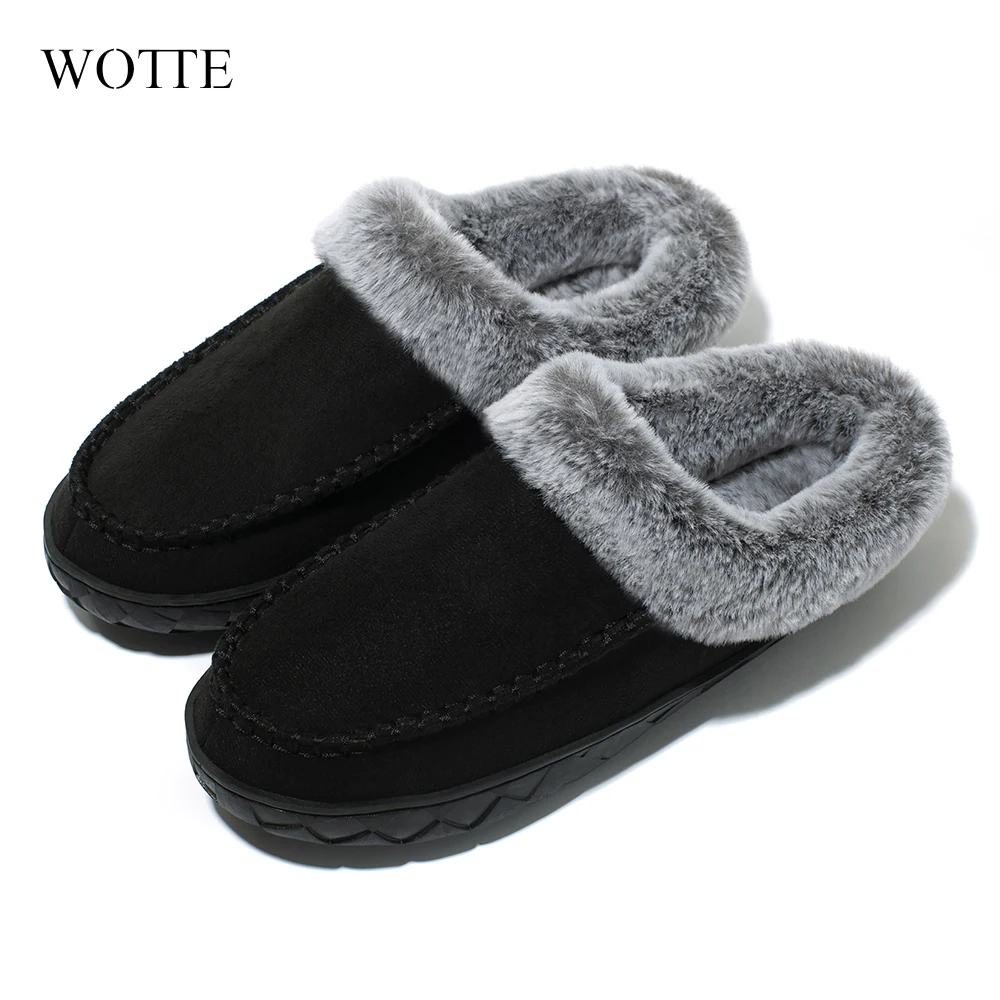 Winter Slippers Men Home Indoor Shoes Warm Plush Massage Slippers soft Big Size Unisex house slippers Non Slip Light Floor Shoes