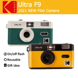 Kodak Two Tone Yellow/Night Green Classic Cameras Ultra F9 35mm Reusable Film Camera UltraMax 400 Film Travel Vacation Essential