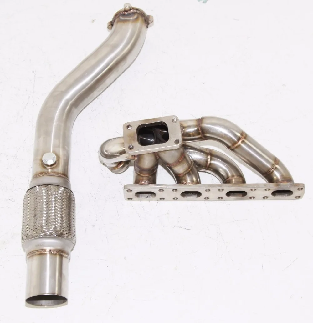 Ze stali nierdzewnej Stee Turbo kolektor z rurą spustową do 1992-1998 BMW E36 318I 318IS M40 M42 M43 M44