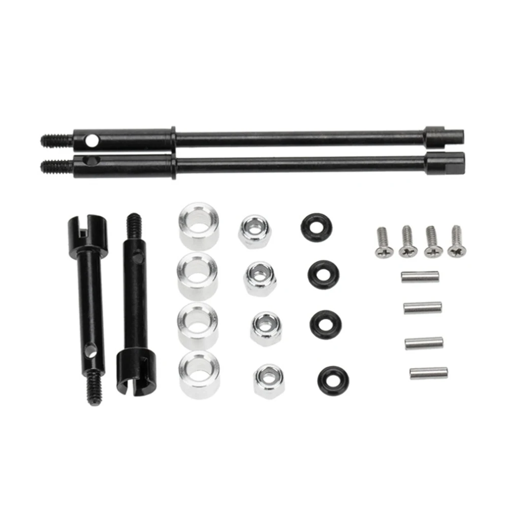 4mm Steel Drive Stub Axles for AXIAL SCX24 AXI90081 AXI00004 Upgrades 1/24  RC Crawler Car