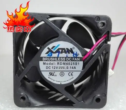 

for RDM4025S1 rdm4025s1 4025 12V 0.14A 40X40X25MM 40*40*25mm 2Pin 2wire Cooling Fan