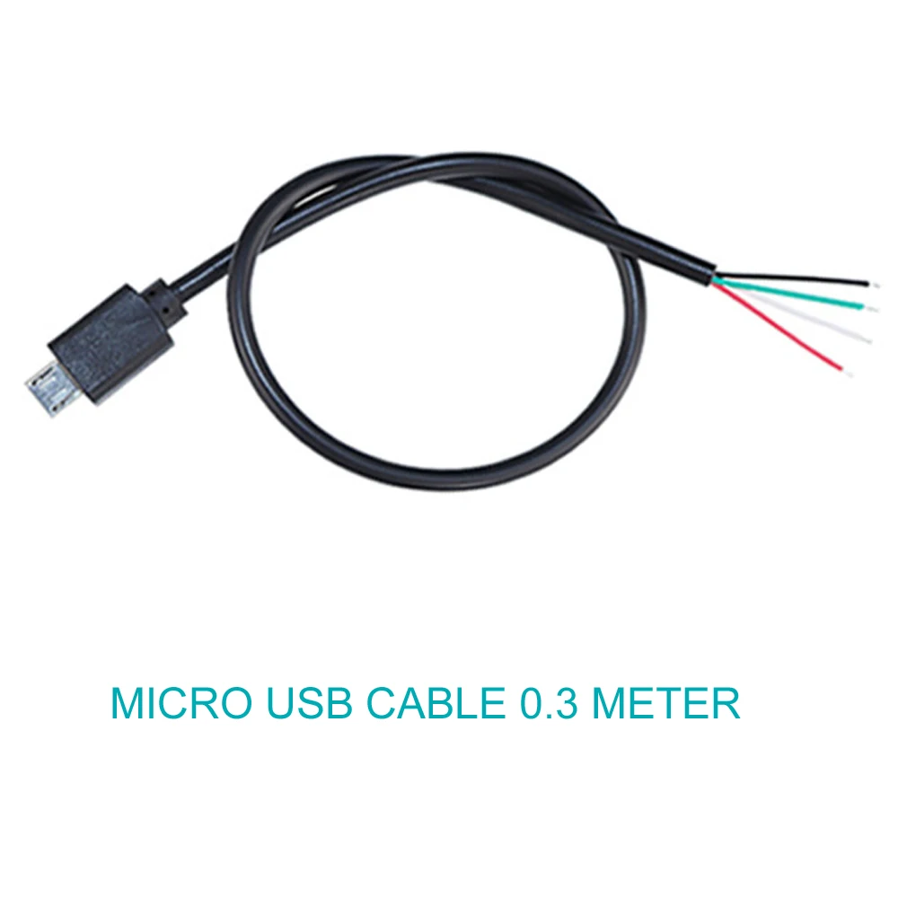 

1pc 30cm Micro USB Male Plug Cable 4 wires Power Pigtail Cable Cord DIY Item No.: 4-0414