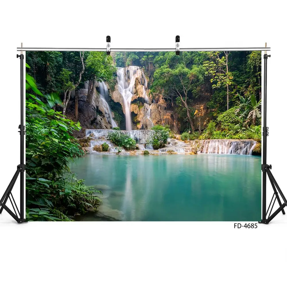 Cenários fotográficos cascata para crianças, pano de fundo fotográfico para estúdio fotográfico