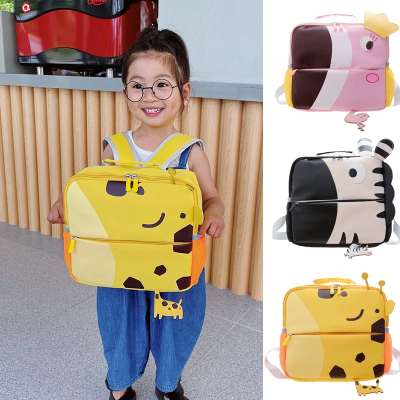 New Children\'s Kindergarten Schoolbag 3-5 Years Old Boys Girls Anti-lost Cute Fashion Cartoon Double Shoulder Fawn Backpack