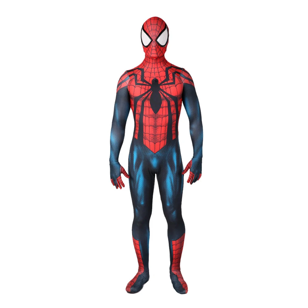 Scarlet Vol 2 Spiderman Cosplay Costume 3D Printed Home Coming Spandex Zentai Suits Halloween Costume Spider Bodysuit for Adult