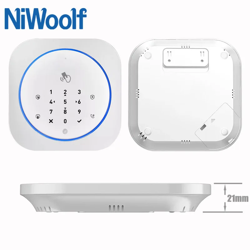 Wireless Home Security GSM Alarm System Intercom Remote Control Autodial 433MHz Detectors IOS Android APP Control Touch Keyboard