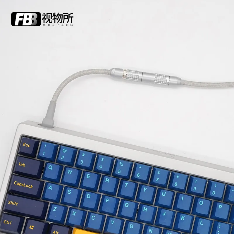 Imagem -02 - Fbb Cabo de Carregamento Personalizado c6 Cabo de Teclado Mecânico Trançado com Tema de Fechamento Automático Plugue de Aviação