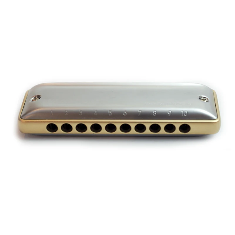 KONGSHENG M1MARS Round Hole 10-hole Diatonic Harmonica Plastic Aluminium Comb Major Paddy Natural Minor Tuning