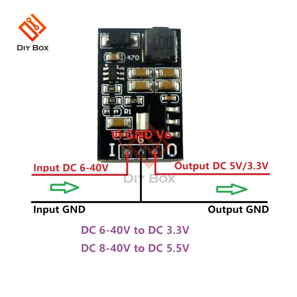 High-efficiency LDO Regulator DC 6V 9V 12V 24V to 5V 3.3V Step-Down Buck DC-DC Converter & Low Dropout Linear Regulators