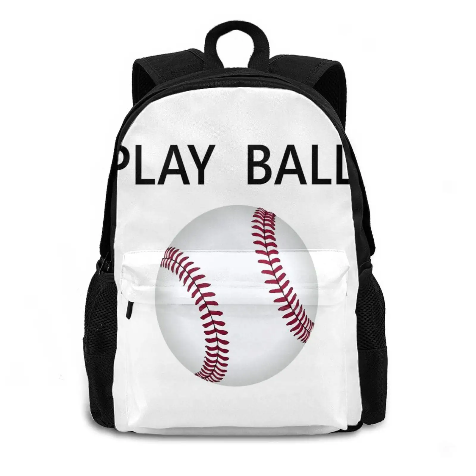 Play Ball! ( Black ) Ii New Arrivals Unisex Bags Casual Bag Backpack Play Ball Baseball Sports Professional Sports College Sport