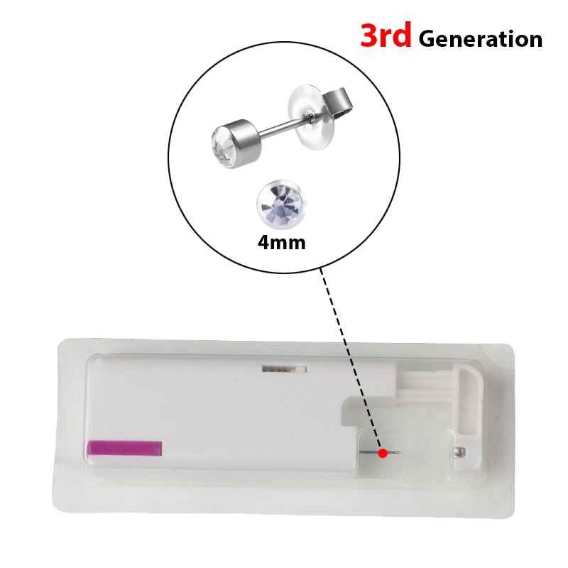 1PC Disposable Sterile หูเจาะหูคริสตัล CZ Birthstone Stud ต่างหูกระดูกอ่อน Tragus Helix Piercings สำหรับผู้หญิงผู้ชายเด็ก