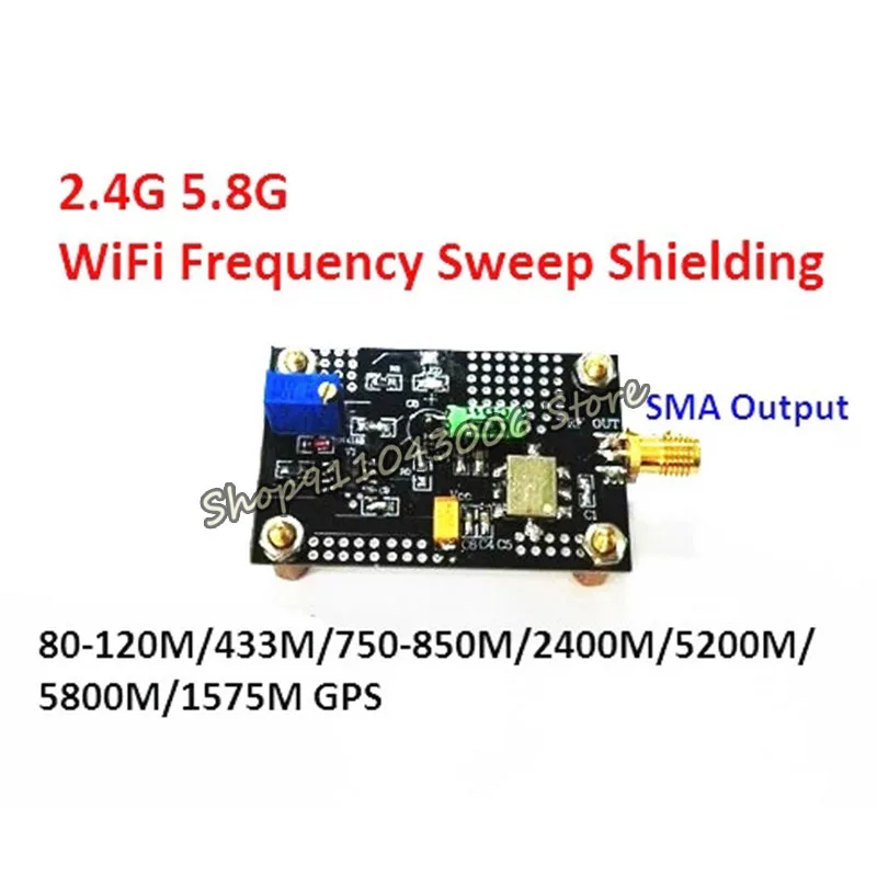 

Interference Source Scanning Frequency Source 433M GPS Locate Interference 2.4G 5.8G WiFi Frequency Sweep Shielding SMA Output