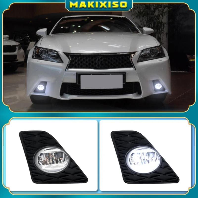 

2Pcs Car Fog Lights Lamps For Lexus GS350 GS450h F Sport Model 2013-2015 Grilles Led Bumper with Switch Set light