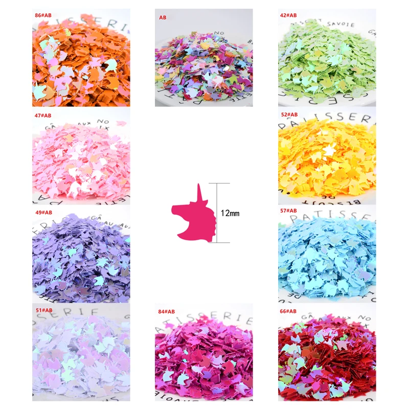 12mm Crystal Nail Sequins Mix Unicorn Pieces Nail Polish Sequins Nail Polish Wedding Decoration Confetti Decoration Art