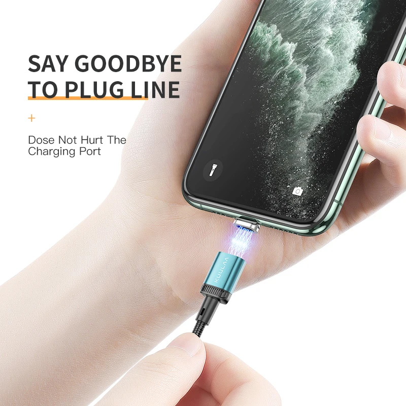 KUULAA Magnetic Cable Micro USB Type C Fast Charging Cable For iPhone 15 14 Pro XS Max XR X 8 7 Charger MicroUSB USB C Wire Cord