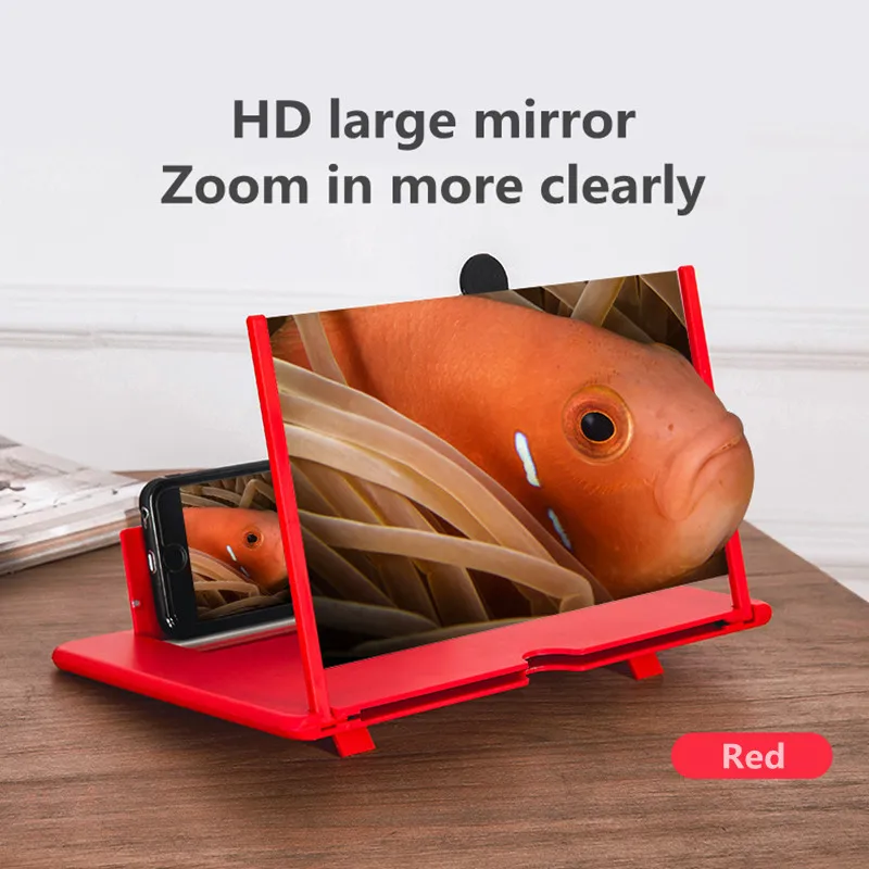 10-inch movie magnifying folding mobile phone desktop stand 3D mobile phone screen magnifying glass HD video amplifier stand