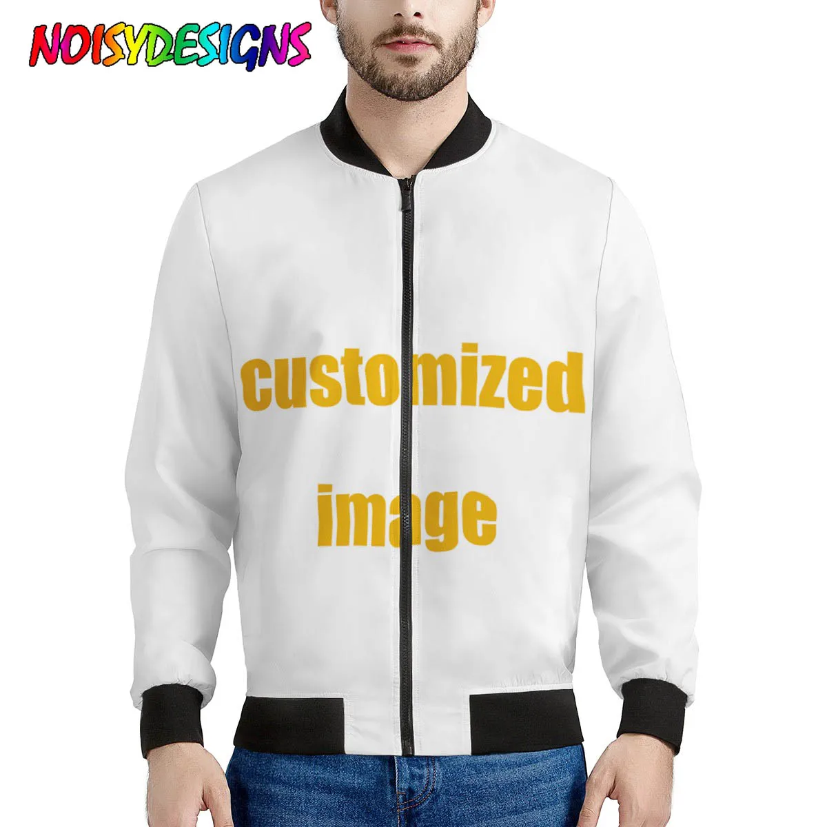 

NOISYDESIGNS New Arrival Spring Male Jacket 2021 Clothing Customized Printed Streetwear Harajuku Men's Jackets Coat Hoodies