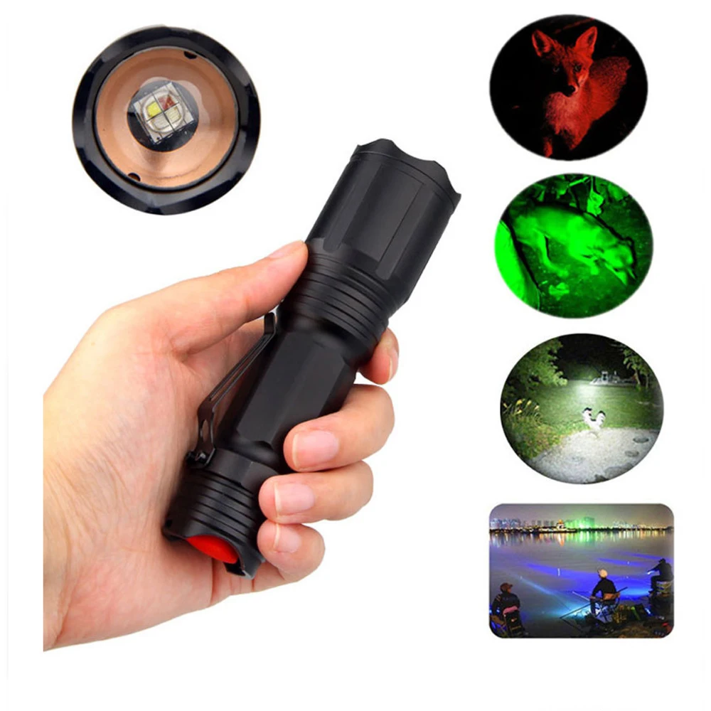 

2PCS New USB Charging Long-Range LED Strong Light Flashlight Retractable Zoom Pen Holder Outdoor Mini Flashlight 4 Light Source