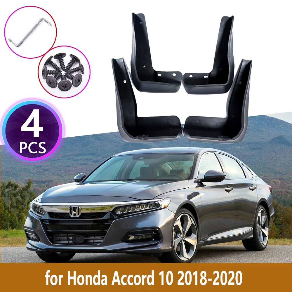 4PCS Rear New Mudguards For Honda Accord 10 2018 2019 2020 Cladding Splash Mud Flaps Mud Guards Mudflap Protect Car Accessories