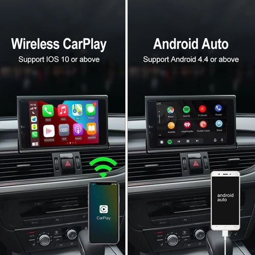 Imagen 2 del producto Carlinkit Activador inalámbrico CarPlay y Android Auto Dongle USB con cable AI Box para unidad de Radio Android Cargador Bluetooth Mirrorlink