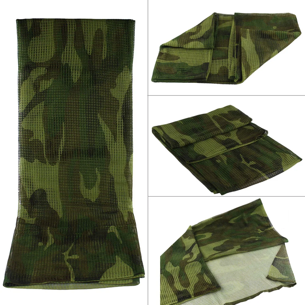 VULPO Tactical Camouflage Mesh Breathbale Scarf Sniper Face Veil Scarves Airsoft/Hunting/Hiking/Cycling Scarf