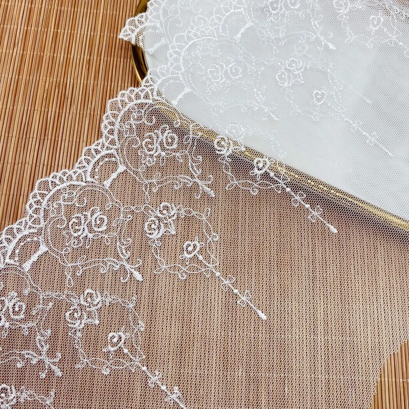 High Quality Width Cotton Embroidered Lace Sewing Furnishing Garment Accessories DIY Handmade Craft Materials