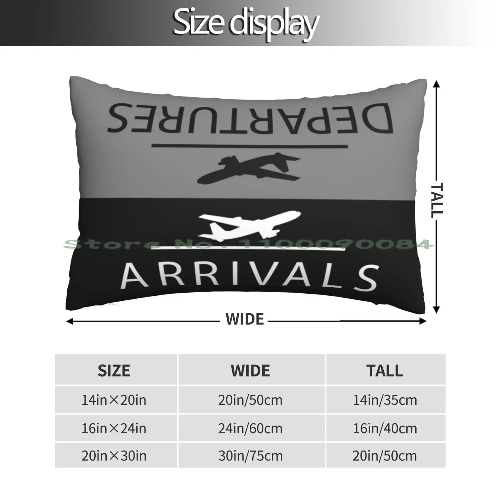 Arrivals And Departures-Designed Floor & Bath Mats ( Gray ) Pillow Case 20x30 50*75 Sofa Bedroom Tx Calista Arrivals And