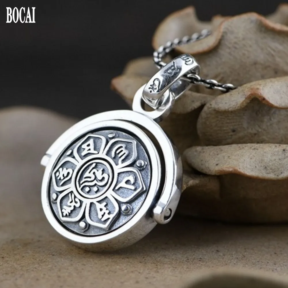 

100% S925 real silver fashion pendant for men and women Thai Silver Buddhist Charm Pendant New silver pendant for men and women