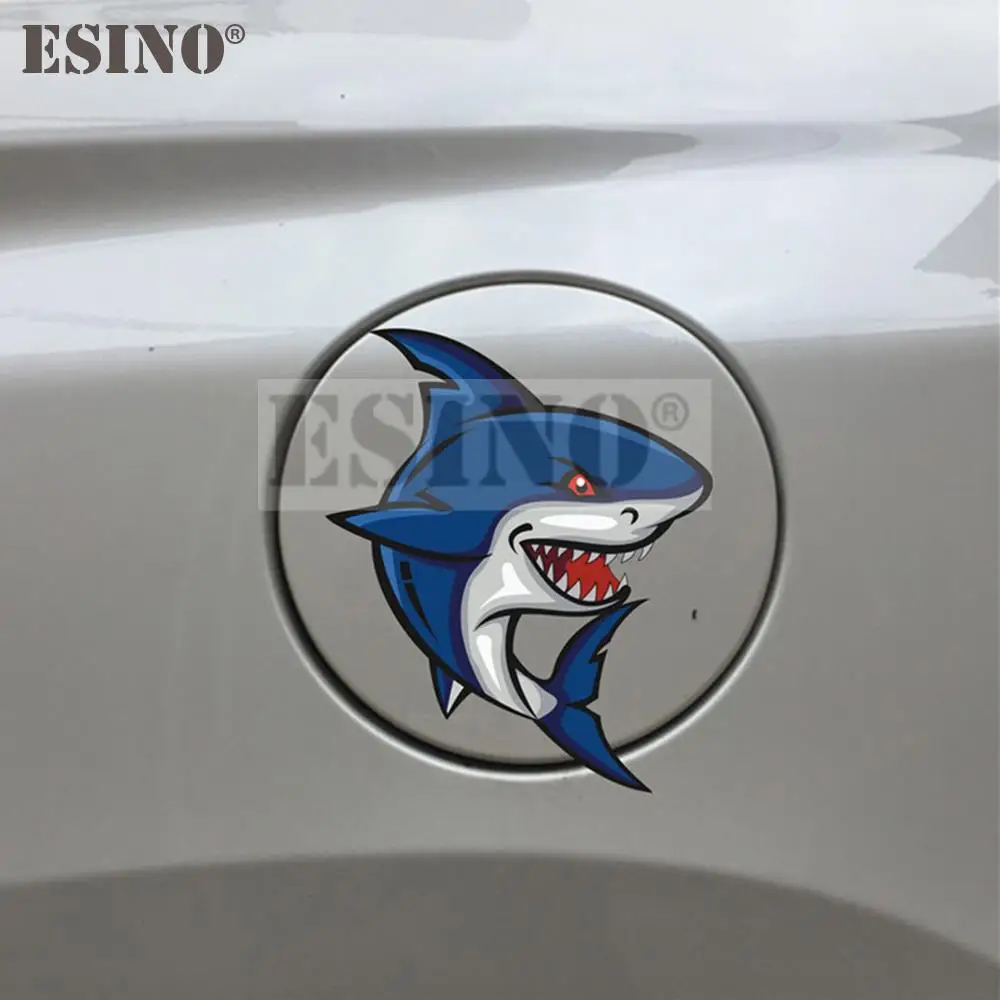 Car Styling Creative Funny Lovely Angry Shark Decorative Sticker Cartoon PVC Decal Waterproof Car Body Pattern Vinyl