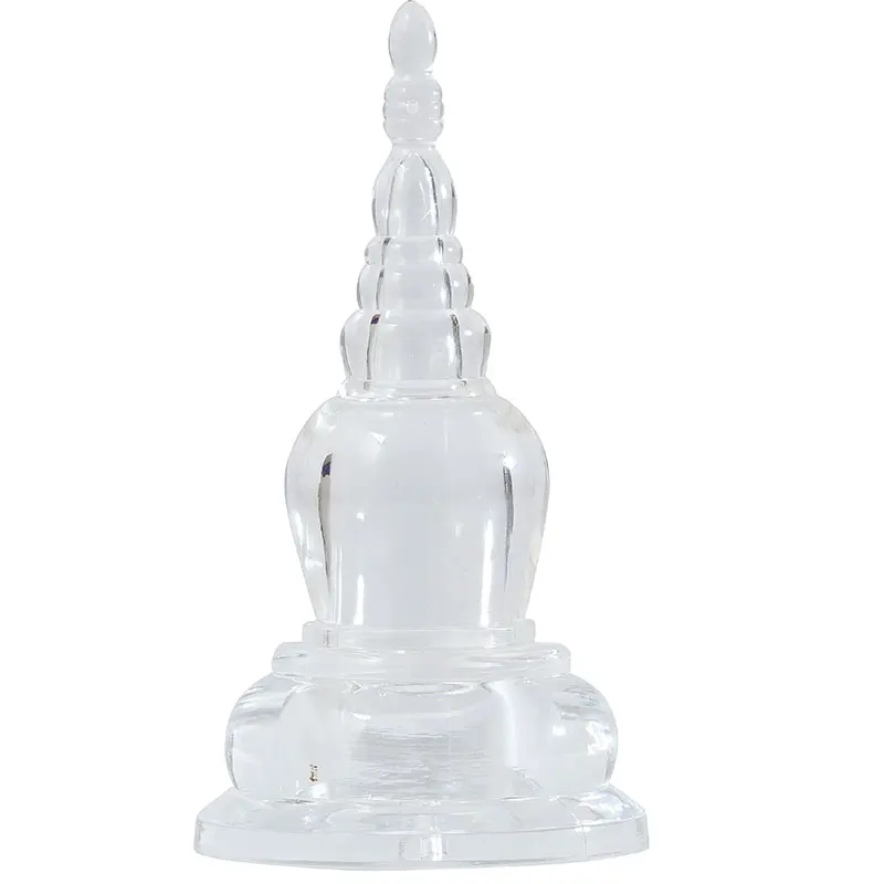 Tibetan-Style Acrylic Crystal Stupa, Buddhist Scriptures, Pagoda, Gadang Bodhisattva, Ornaments, Trumpet