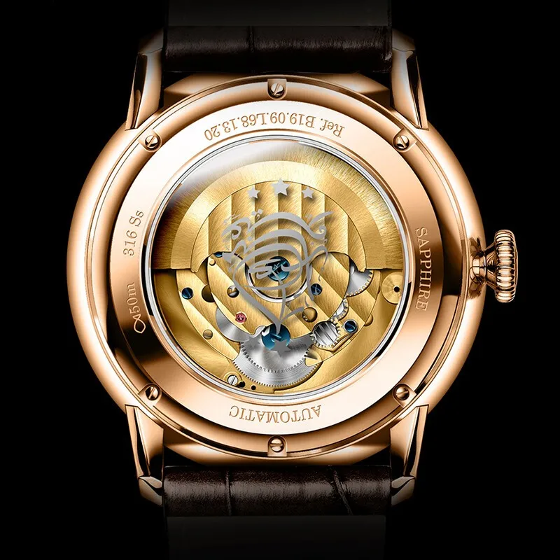 Модные наручные часы для мужчин, мужские автоматические часы HAZEAL man, роскошные механические наручные часы со скелетом, водонепроницаемые, relogio