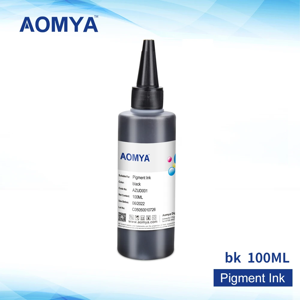 Aomya 100ml Black Ink Pigment Based Ink Compatible for HP Officejet 6000 6500 6500A 7000 7500 7500A Printer Refill Bulk Ink