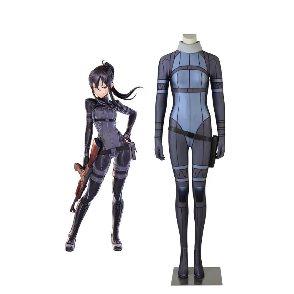 

Sword Art Online GGO Pitohui Cosplay Costume SAO Kanzaki Elsa Jumpsuit Cosplay Custom Made