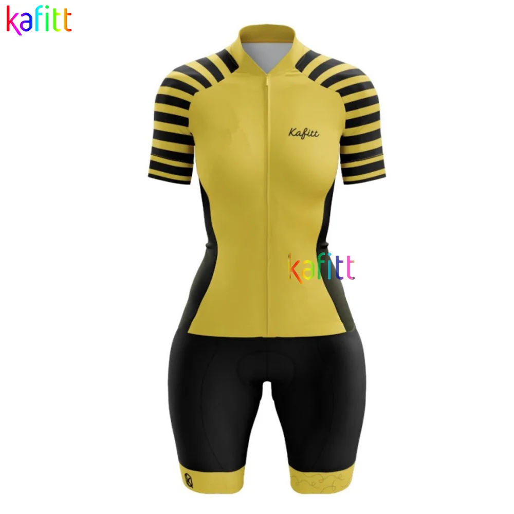 Women's Kafitt Cycling Jersey Suit Short Sleeve Sportswear Jumpsuit Little Monkey Road Bike Mountain Macaquinho