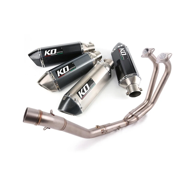 

Slip-on Exhaust System for Yamaha YZF R3/R25 MT-03 Motorcycle Header Link Pipe 51mm Mufflers with Removable DB Killer Escape