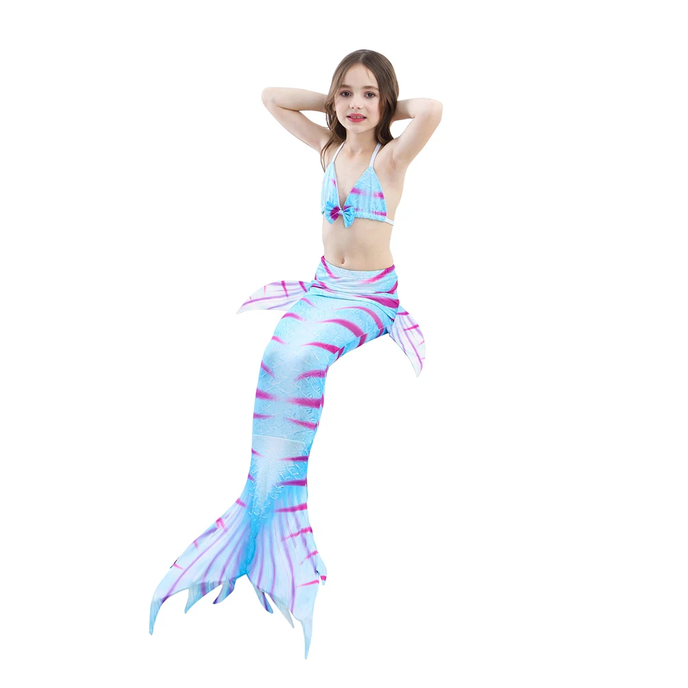 2021 free shipping New Kids Mermaid Tail Swimwear Bikini Set Bathing Suit Costume for birthday party designed high quality