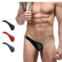 Men's Briefs Sexy Half Thong Bulge Pouch Underwear Men One Side Jockstrap Briefs Bikini Thong Solid Briefs Underwear Underpants