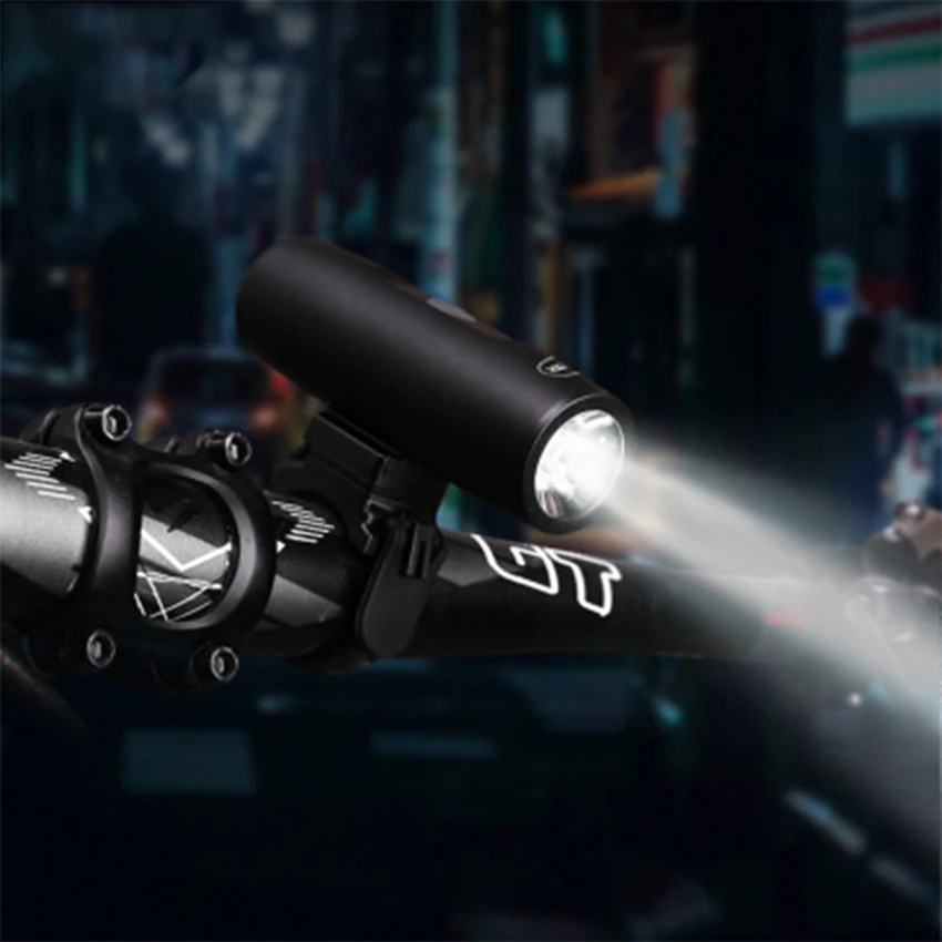 Luce per bici ricaricabile USB con cinturino e supporto per fotocamera, faro anteriore per bicicletta, 5 modalità di illuminazione, luce di sicurezza per ciclismo ad alta luminosità
