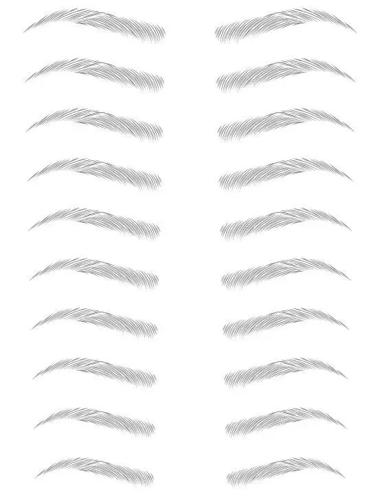 3Pcs  Hair like Authentic Eyebrows Imitation Ecological Eyebrows Eyebrow Tattoo Sticker Water-based Brow stickers False Eyebrows