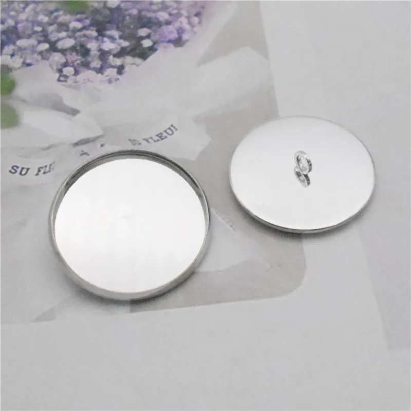 10PCS 10-30mm Iron Blank Cabochon Metal Button For Toys Doll Eye Cameo Base Bezel Tray Snap Jewelry Sewing Accessory