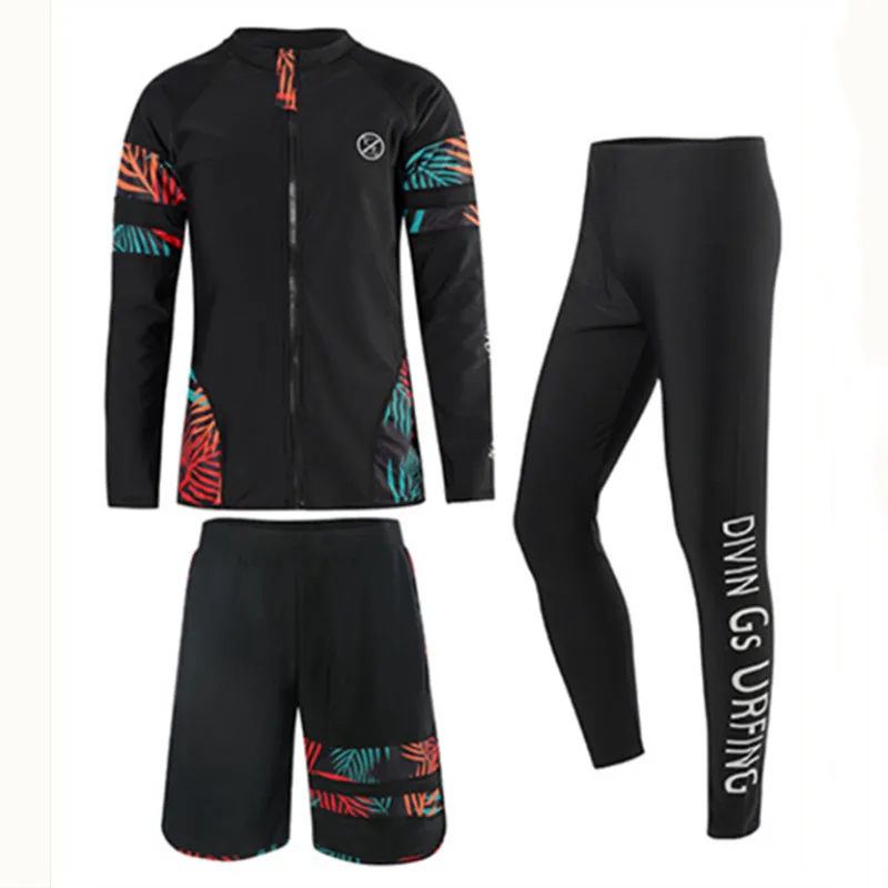 2021 lato nowa para strój kąpielowy ochrona przed słońcem z długim rękawem Surfing kombinezon do nurkowania Skinny Slim szybkie suche Rashguard