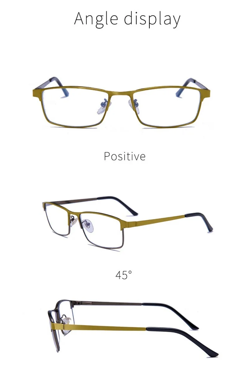 Progressive Multi-Fokus-Lesebrille für Männer Frauen 2023 Anti-Blaulicht Nahe Fern lesebrille Anti-Strahlungs-Metall-Gafas – Detail 5