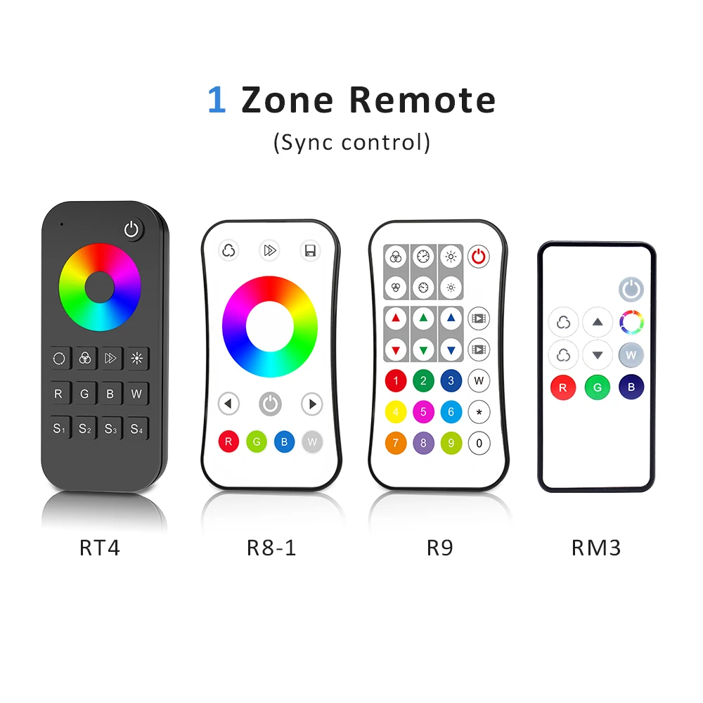 RGB RGBW Controller RF 12V 24V 15A 4 in 1 RGB RGBW LED Strip Light Smart Wifi Controller PWM 2.4G Wireless Touch Remote Control