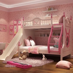 Upper and lower bed double bed adult simple modern student multifunctional girl's bed with slide 1.5m