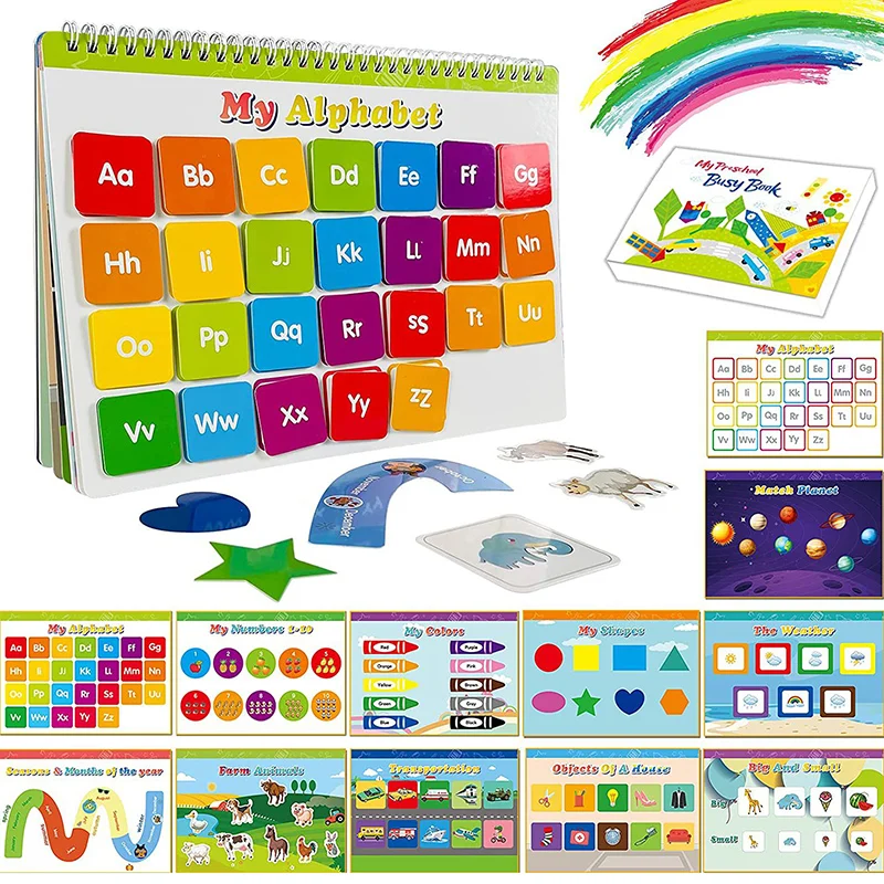 Montessori Paste Sticker Book Children Toys My First Busy Book Preschool Cognitive Quiet Book Educational Toys For Children New