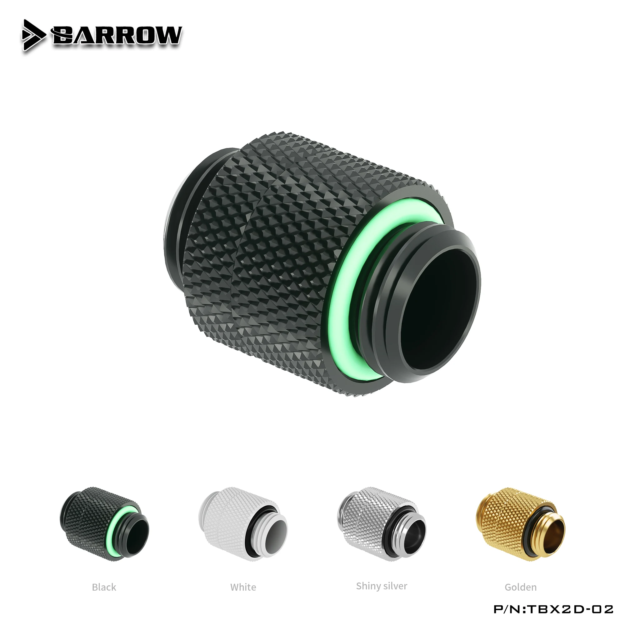 Barrow PC water cooling Fittings tube connector Double-Nipple Connector,dual external thread,water cooler heatsink TBX2D-02