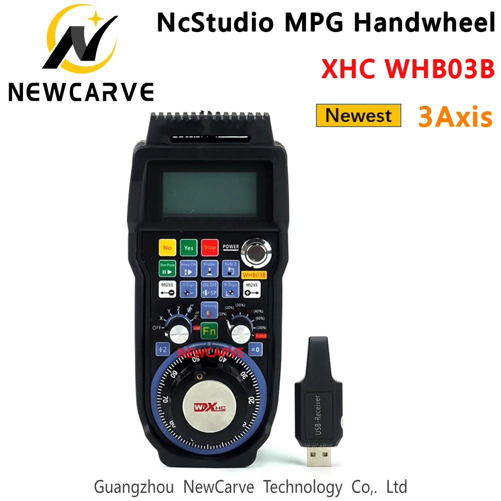 XHC WHB03B Nc Studio 3 Axis Wireless Handwheel  MPG Pendant Remote Handle Compatible To Weihong V5 V8 For Engraving NEWCARVE