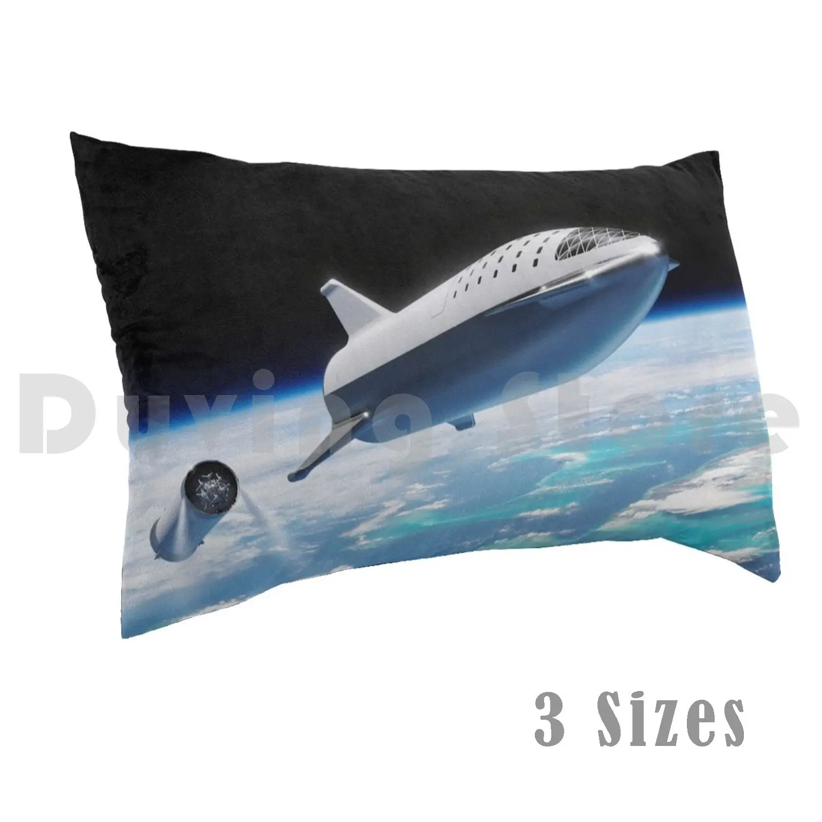 Spacex Bfr Over EarthPillow case Elon Musk Portrait Spacex Space Exploration Colonization Science