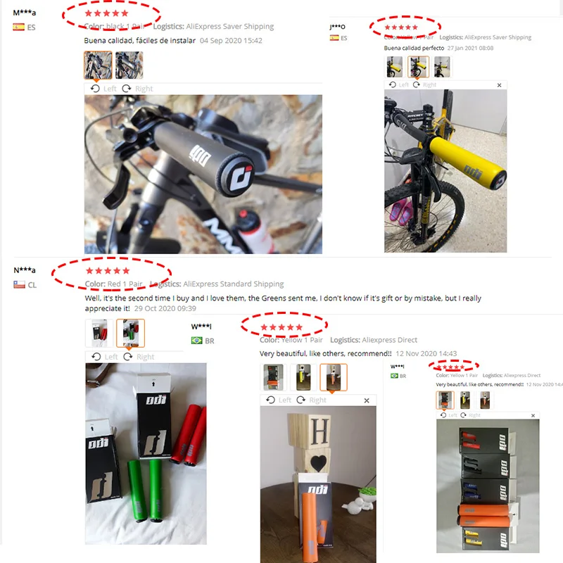 2PC ODI MTB Lenker Griffe Weiche Anti-slip Straße Mountainbike Grip Ultraleicht Stoßdämpfung Fahrrad Grip Radfahren teile – Detail 3